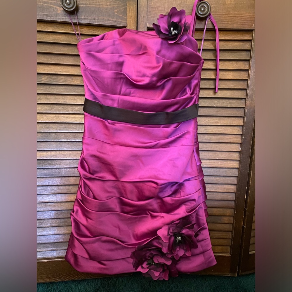 Impression Dark Purple Dress W/ Roses
